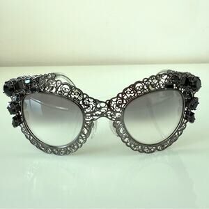 Dolce&Gabbana rhinestone runway women sunglasses Authentic Retail 1250$
